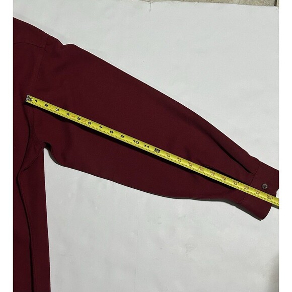Vintage shirt Walls long sleeve mens chest 42-44 Large Regular burgundy - Picture 10 of 11